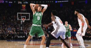 kristaps-porzingis-boston-celtics-new-york-knicks-nba-eastern-conference-semifinals-2024-2025-playoffs