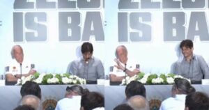 Zeljko-Obradovic-Dimitris-Giannakopoulos-Panathinaikos-presentation-Olympiacos-blooper