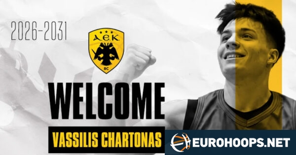 AEK garante estrela do basquete grego Vassilis Chartonas em contrato até 2031