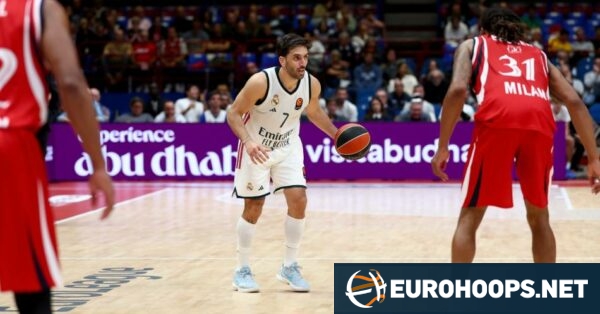 Real Madrid vence o Olimpia Milano e conquista primeira vitória fora na Euroliga